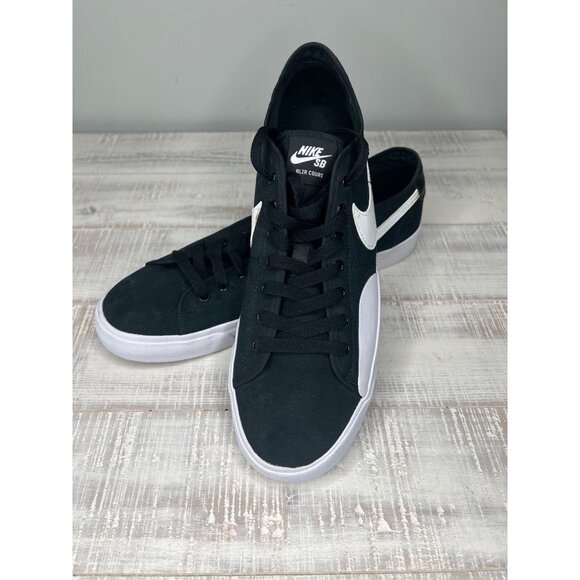 Nike SB BLZR Court Low Canvas Black/White Mens Sneakers Size 11 - Picture 2 of 10